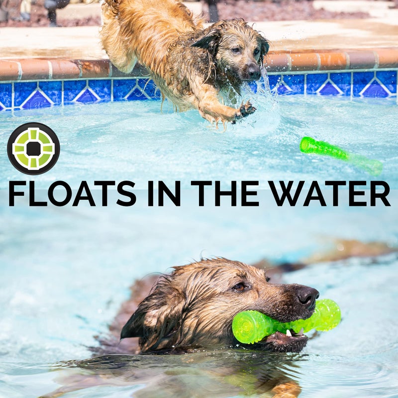 Hyper Pet DuraSqueaks Dog Toy Balls and Chews (Squeaky Dog Ball For Interactive Play â€“ Floating Balls and Toys) - Medium Stick - Image 1